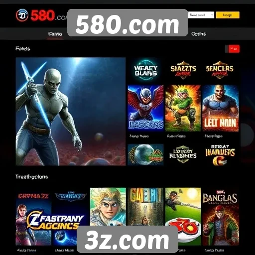 Análise sobre a variedade de jogos em 580.com